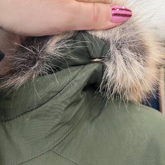 $320 Barbour Army Green Nylon Hebden Waterproof Meadow Jacket size 6/FR 38 - Picture 5 of 13